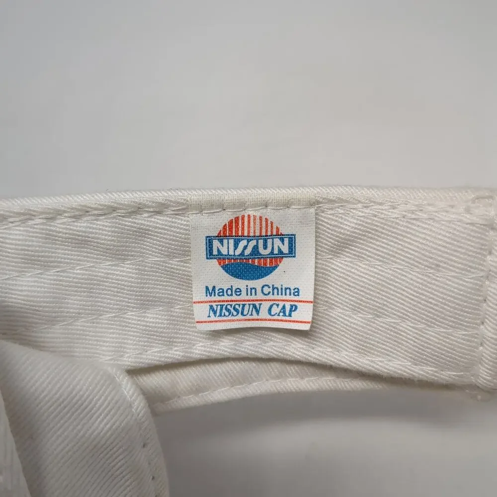 Lake/University Ireland Cancer Center Sun Visor Cap White OS Adjustable Nissun